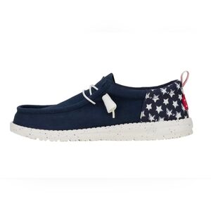 Hey Dude Men's Size 8 Wally Funk American Navy Star Loafers NWT